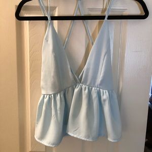 Never worn light blue top